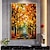 cheap Landscape Paintings-Handmade Hand Painted Oil Painting Wall Modern Abstract Autumn Landscape Painting Pattle Knife Art Canvas Painting Home Decoration Decor Rolled Canvas No Frame Unstretched