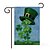 abordables decoración al aire libre-S t. patrick&#039;s day garden flags fibra de lino de doble cara st. bandera de jardín temática de patrick, bandera de patio pequeño para decoraciones al aire libre 12x18 pulgadas (30 * 45 cm)