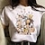 billige nyhed sjove hættetrøjer &amp; t-shirts-Dyr Kat Hund T-shirt Anime Tegneserie Anime Klassisk Gadestil Til Par Herre Dame Voksne Varmstempling