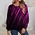 cheap Hoodies &amp; Sweatshirts-Women&#039;s Sweatshirt Pullover Basic Pink Red Blue Graphic Street Long Sleeve Round Neck