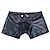 abordables Bermudas estilo casual-Hombre Pantalones cortos casuales Pantalones cortos de piel sintética Color sólido Comodidad Suave Hogar Casual Ropa de Fiesta Sensual Negro
