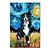 cheap Painting-Mintura Handmade Dog Oil Paintings On Canvas Wall Art Decoration Modern Abstract Cat Animals Picture For Home Decor Rolled Frameless Unstretched Painting