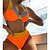 cheap Bikini Sets-Women&#039;s Swimwear Bikini Normal Swimsuit Color Block 2 Piece Orange Bathing Suits Summer Sports