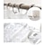preiswerte Duschvorhänge Top Verkauf-Badezimmervorhang aus PVC, wasserdicht, durchsichtig, Kopfsteinpflaster, strapazierfähig, mit 12 Ösen, Kunststoffhaken, Badezimmer