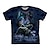 cheap Animal &amp; Muppets-Men&#039;s T shirt Tee Tee Graphic Animal Wolf Crew Neck Clothing Apparel 3D Print Outdoor Casual Short Sleeve Print Vintage Fashion Designer