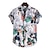 baratos camisas havaianas de lapela masculina-camisa havaiana masculina estilo étnico manga curta solta botões casuais festa na praia tops de férias (multicolor, xxl)