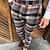 cheap Chinos-Men&#039;s Trousers Chinos Jogger Pants Pocket Print Straight Leg Lattice Graphic Prints Comfort Outdoor Daily Going out Fashion Streetwear White Yellow