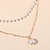 levne Náhrdelníky-Náhrdelník Napodobenina perel Chrome Dámské Módní Jednoduchý dvouvrstvé Náhrdelníky Pro Práce Denní Dovolená
