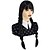 cheap Synthetic Wig-Wednesday Addams Wig with Bangs Long Pigtails Wig for Wednesday Women Girls Addams Family Hair Wig for Party