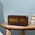 abordables Radios y relojes-Reloj despertador led de madera, reloj de mesa con control de voz, despertador digital de madera, relojes de escritorio electrónicos alimentados por usb/aaa