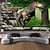 tanie gobeliny zwierzęce-Dinozaur starożytny las gobelin ścienny sztuka ze zwierzętami wystrój fotografia tło koc kurtyna wisząca dekoracja do domu sypialnia salon