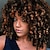 baratos Perucas Sintéticas sem Touca-perucas encaracoladas para mulheres negras - peruca de cabelo afro encaracolado afro-americano sintético preto natural com franja