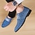 voordelige Heren Oxfordschoenen-Voor heren Oxfords Jurk schoenen Stoffen loafers Vintage Zakelijk Casual Buiten Dagelijks Canvas Ademend Leegloper Blauw Grijs Herfst Winter