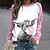 cheap Hoodies &amp; Sweatshirts-Women&#039;s Sweatshirt Pullover Basic Pink Graphic Street Long Sleeve Round Neck