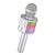 baratos Microfones-Microfone de karaokê infantil microfone de karaokê sem fio com luz led para meninas 3-12 anos brinquedos de presente de natal para crianças