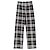 cheap Women&#039;s Pants-Women Plaid Pants Fashion Wide Leg Pants Ins Harajuku Casual Loose High Waist Straight Trousers  Mixed Color Plaid / Check Regular Summer Plaid Trousers Pyjamas Pants