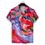 billige herrelejrskjorter-Herre Skjorte Hawaii skjorte Dyr Abstrakt Grafiske tryk Aftæpning Sort Rød Blå Lilla Grå Gade Afslappet Kort Ærme Knap ned Trykt mønster Tøj Tropisk Mode Hawaiiansk Designer