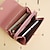 cheap Wallets-Women&#039;s Wallet Mobile Phone Bag Crossbody Bag PU Leather Daily Going out Zipper Plain Black Pink Dusty Rose
