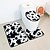 cheap Mats &amp; Rugs-3Pcs Bathroom Rugs Sets  Non-Slip Carpet Toilet Lid Cover and Bath Mat,Black and White Cow Pattern Bath Sets for Bathroom