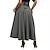 cheap Maxi Skirts-Women&#039;s Skirt Bowknot Maxi Pleated Solid Colored Spring &amp; Fall Black Dark Red Gray Casual Daily S M L