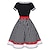 olcso 1950-es évek-1950-es Vintage-inspirált Flare ruha Női Randi Buli és este Fesztivál Selyem sál