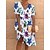cheap Casual Dresses-Women&#039;s Casual Dress Floral Ombre Shift Dress Print Dress V Neck Print Midi Dress Outdoor Daily Active Fashion Loose Fit Half Sleeve White Sky Blue Summer Spring S M L XL XXL