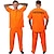 cheap Carnival Costumes-Prisoner Cosplay Costume Career Costumes Adults&#039; Men&#039;s Cosplay Party Carnival Masquerade Mardi Gras Easy Halloween Costumes