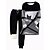 cheap Women&#039;s Two Piece Sets-Women&#039;s Plus Size Tops Fleece Set Animal Cat Print Long Sleeve Crew Neck Casual Teddy Home Vacation Polyester Winter Fall Black And White Black