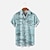 billiga hawaiianska lapelskjortor för män-Herr Skjorta Hawaii skjorta Djur Grafiska tryck Fisk Räka Nedvikt Rubinrött Blå Ljusblå Grå Gata Ledigt Kort ärm Mönster Button-Down Kläder Tropisk Mode Hawaiisk Designer
