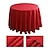 billiga Dukar-bröllopsinredning bordsduk röd runda bordsduksöverdrag för hotellservering, bordsduk för skörd, jullov, vinter och fester