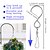 cheap Home Decoration-5pcs S type rotary hook small flower basket wind chime party lamp