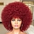 abordables Perruques de qualité supérieure-perruque afro courte avec une frange pour les femmes noires perruque afro crépue bouclée 70s premium synthétique grosse perruque afro