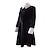 billiga Film- och TV-kostymer-Onsdag Addams Addams familj onsdag Klänningar Dam Flickor Film-cosplay Cosplay Svart klänning Skoluniform Maskerad Klänning