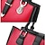 cheap Handbag &amp; Totes-Women&#039;s Handbag Crossbody Bag Satchel Top Handle Bag PU Leather Daily Zipper Chain Solid Color Color Block Wine Black White