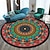 cheap Mats &amp; Rugs-Ethnic Style Retro Mandala Carpet Round Mat Meditation Nordic Balcony Tea Table Living Room Decorative Floor Mat