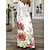 cheap Print Dresses-Women&#039;s A Line Dress Floral Lace Ruched V Neck Maxi long Dress Daily Vacation Long Sleeve Summer Spring