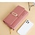 cheap Wallets-Women&#039;s Wallet Mobile Phone Bag Crossbody Bag PU Leather Daily Going out Zipper Plain Black Pink Dusty Rose