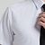 billige Skjorter til mænd-Herre Jakkesætsskjorter Sort Hvid Navyblå Kortærmet Vanlig Firkantet hals Sommer Bryllup udendørs Tøj Knap ned