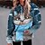 cheap Hoodies &amp; Sweatshirts-Women&#039;s Hoodie Sweatshirt Pullover Front Pocket Basic Navy Blue Blue Purple Cat Street Long Sleeve Hoodie
