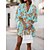 cheap Casual Dresses-Women&#039;s Shirt Dress Casual Dress Outdoor Daily Mini Dress Casual Polyester Ruched Print V Neck Spring Summer 3/4 Length Sleeve Loose Fit 2023 Black White Blue Pure Color S M L XL 2XL