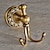 Недорогие Крючки для халатов-крючок для халата античная латунь в стиле ретро настенный для ванной комнаты двойные крючки 1 шт.