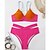 cheap Bikini Sets-Women&#039;s Swimwear Bikini Normal Swimsuit Color Block 2 Piece Printing Orange Bathing Suits Summer Sports