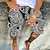cheap Men&#039;s Swimming Shorts-Men&#039;s Board Shorts Swim Shorts Swim Trunks Summer Shorts Beach Shorts Drawstring Elastic Waist 3D Print Graphic Breathable Quick Dry Short Casual Daily Holiday Hawaiian Dark Brown Black-White