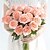 baratos Flores Artificiais-10pcs noiva segurando simulação de flor rosa sensação hidratante rosa decoração de casamento