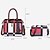 cheap Bag Sets-Women&#039;s Bag Set PU Leather 4 Pieces Purse Set Shopping Daily Zipper Mixed Color Lattice Red Blue Sky Blue