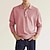 cheap Classic Polo-Men&#039;s Golf Shirt Knit Polo Street Casual Polo Collar Classic Long Sleeve Fashion Casual Solid Color Plain Button Front Simple Spring &amp;  Fall Regular Fit Black White Light Green Pink Wine Navy Blue
