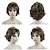 billiga äldre peruk-korta krulliga syntetiska peruker fullt hår utan lock för kvinnor tjock peruk för kvinnor till vardags 12tt26 (ljusröd gyllenbrun med ljus gyllene blond markerad)