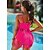 cheap Tankinis-Women&#039;s Swimwear Tankini 2 Piece Normal Swimsuit Plain 2 Piece Tassel Black Royal Blue Blue Orange Rose Pink Tank Top Bathing Suits Summer Sports