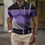 baratos polos de botões masculinos-Homens Camiseta Polo Camisa Polo Waffle Camisa de golfe Listrado Estampas Abstratas Geometria Aberto para a Lateral Preto Amarelo Rosa Vermelho Azul Impressão 3D Ao ar livre Rua Manga Curta Imprimir