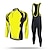 cheap Men&#039;s Clothing Sets-21Grams Men&#039;s Cycling Jersey with Bib Tights Long Sleeve Mountain Bike MTB Road Bike Cycling Winter Black Yellow Red Bike Thermal Warm Fleece Lining Windproof 3D Pad Reflective Strips Fleece Spandex